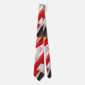 Groomsmen Moderne kleurenblok Blush Black Red Stropdas (Voorkant)