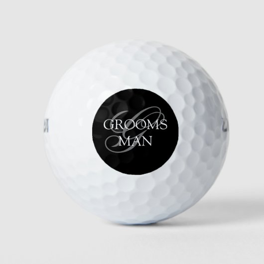 Groomsmen Monogram Weddenschap Golfballen (Voorkant)