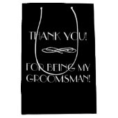 Groomsmen of Beste man Dank je wel. | Monogrammen Medium Cadeauzakje (Voorkant)