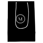 Groomsmen of Beste man Dank je wel. | Monogrammen Medium Cadeauzakje (Achterkant)