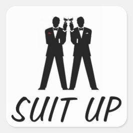 Groomsmen Party Vierkante Sticker