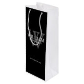 Groomsmen Persoonlijke benaming Elegant Cool Wijn Cadeautas (Achterkant Gekanteld)