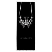 Groomsmen Persoonlijke benaming Elegant Cool Wijn Cadeautas (Achterkant)