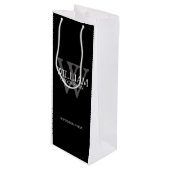 Groomsmen Persoonlijke benaming Elegant Cool Wijn Cadeautas (Voorkant Gekanteld)