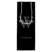 Groomsmen Persoonlijke benaming Elegant Cool Wijn Cadeautas (Voorkant)