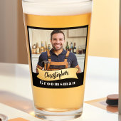 Groomsmen Pint Glass-serie: de Fix-It Fella Glas