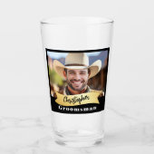 Groomsmen Pint Glass-serie: de lasso-legende Glas (Voorkant)