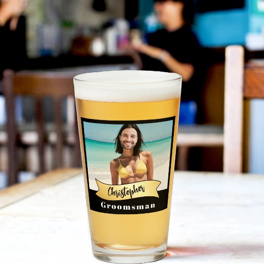 Groomsmen Pint Glass-serie: The Beach Princess Glas