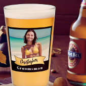 Groomsmen Pint Glass-serie: The Beach Princess Glas
