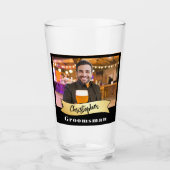 Groomsmen Pint Glass Series: De Bierbaas Glas (Voorkant)