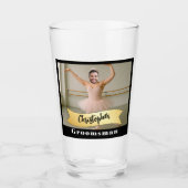Groomsmen Pint Glass Series: The Barre Tender Glas (Voorkant)