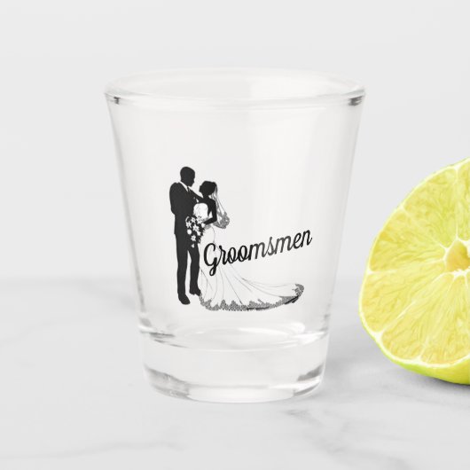 Groomsmen Shot Glass Shot Glas (Voorkant)