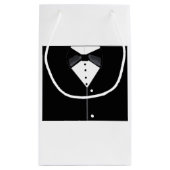Groomsmen - Speciaal uitgeruste zwarte Tuxedo Smal Klein Cadeauzakje (Achterkant)