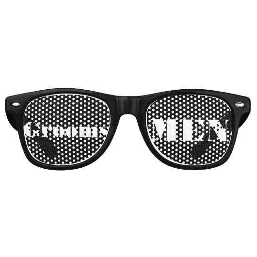 Groomsmen Swag Party-bril Retro Zonnebril (Voorkant)