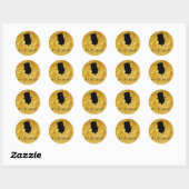 Groomsmen Uitnodiging Gouden Zeehonden Ronde Sticker (Vel)
