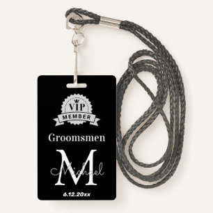 Groomsmen VIP-lid, vrijgezellenfeest gunst Badge