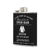 Groomsmen-voorstel Flask - Funny Suit Up Heupfles (Links)