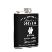 Groomsmen-voorstel Flask - Funny Suit Up Heupfles (Rechts)