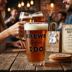 Groomsmen voorstel glas, brouwen voordat ik dat do glas