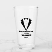 Groomsmen Voorstel Glas, bruidegom voor een dag Glas (Voorkant)