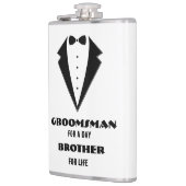Groomsmen Voorstel Glas, bruidegom voor een dag Heupfles (Links)