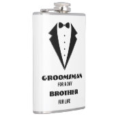 Groomsmen Voorstel Glas, bruidegom voor een dag Heupfles (Rechts)