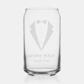 Groomsmen voorstel glas, team bruidegom gepersonal blikvorm glas (Achterkant)