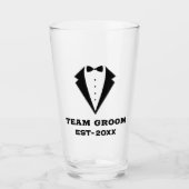 Groomsmen voorstel glas, team bruidegom gepersonal glas (Voorkant)
