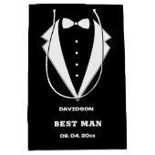Groomsmen voorstel tas, team bruidegom gepersonali medium cadeauzakje (Voorkant)