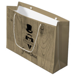 Groomsmen Weddenschap Middelgrote Gift Bag Groot Cadeauzakje