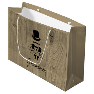 Groomsmen Weddenschap Middelgrote Gift Bag Groot Cadeauzakje