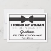 Groomsmen Wedding Bow Stropdas Kaart (Voorkant)
