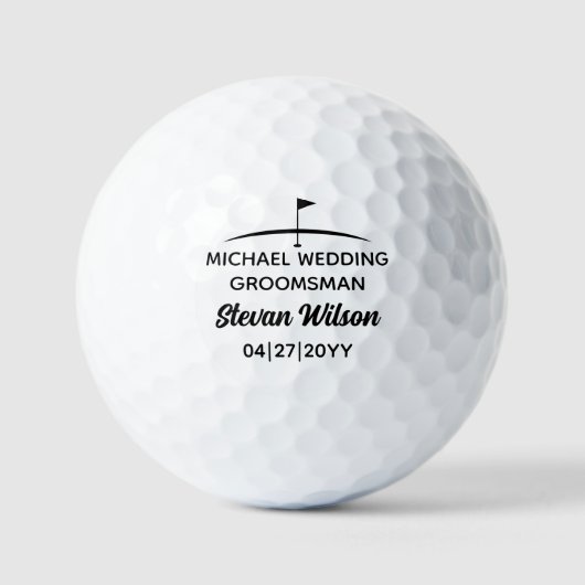 Groomsmen Wedding Keepsake Engagement Bachelor  Golfballen (Voorkant)