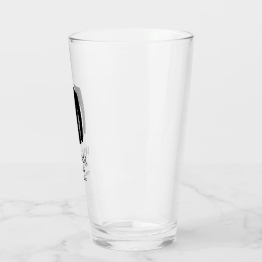 Groomsmen Zwart Stropdas Tuxedo Suit Naam en datum Glas (Links)