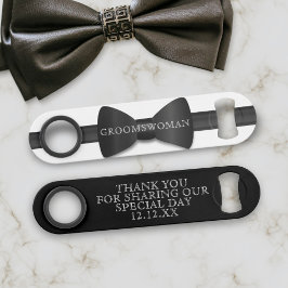 Groomsoman Modern Wedding Favor Bottle Opener Speed Flessenopener