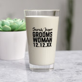Groomsoman Naam Keepsake Wedding Favoriet Glas