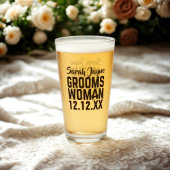 Groomsoman Naam Keepsake Wedding Favoriet Glas