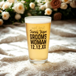 Groomsoman Naam Keepsake Wedding Favoriet Glas