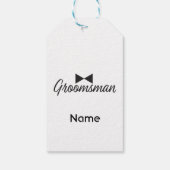 Groomstekst en Bow-stropdas Cadeaulabel (Achterkant)
