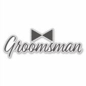 Groomstekst en Bow-stropdas Sticker (Voorkant)
