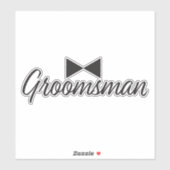Groomstekst en Bow-stropdas Sticker (Vel)