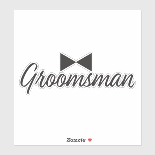Groomstekst en Bow-stropdas Sticker (Vel)