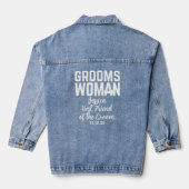 Groomswoman Beste Vriend van de bruidegom Bruiloft Denim Jacket (Achterkant)