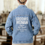 Groomswoman Beste Vriend van de bruidegom Bruiloft Denim Jacket<br><div class="desc">Verwen je huisvrouw met een heerlijk spijkerjasje met je trouwdatum. Ze zal het voor altijd koesteren</div>