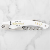 Groomswoman Dank u jaren '20 Gatsby bruiloft gunst Kurkentrekker (Voorkant)