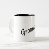 Groomzilla (blk) tweekleurige koffiemok (Voorkant links)