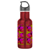 Grooovy Magenta Bloemendesign Waterfles (Achterkant)