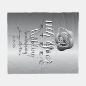 Groot 11e Jubileum Roos  Fleece Deken (Voorkant (Horizontaal))