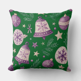 Groot 20 "x 20" kerst Sierkussen met Paarse
