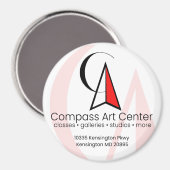 Groot, 3-inch cirkelmagneet magneet (Voorkant / Achterkant)